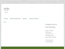 Tablet Screenshot of callinanconstruction.com